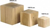 Eiken houten sokkel - Oak cube - presentatie zuil - 1 Stuk - 15cmx15cmx15cm