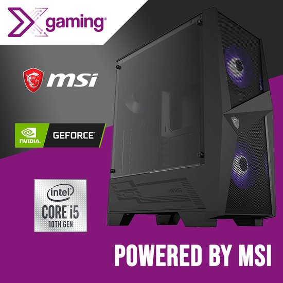 Top Korea droog Powered by MSI Game PC Intel i5 10400, GeForce GTX1650, 16GB, 1TB NVME SSD  | bol.com