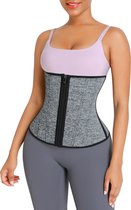 Waist shaper corset vrouwen - Waist trainer - korset met verstelbare haakjes maat L grijs