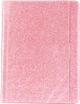 Apple iPad Pro 2021 (12.9 inch) Case | Glitter Table Hoes | Book Case | Roze