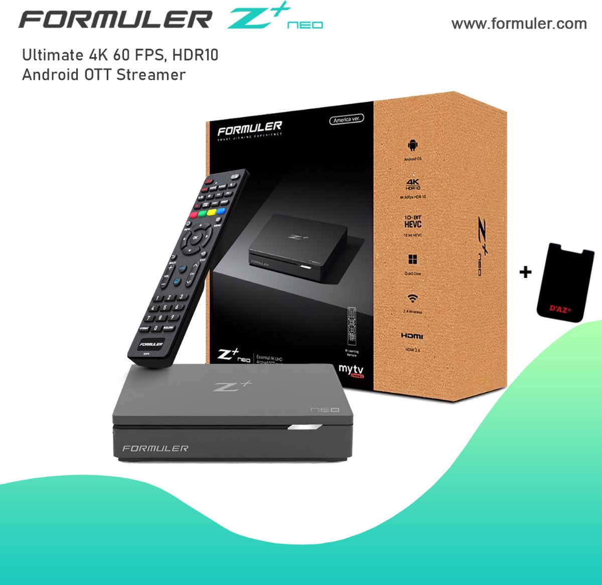 Formuler Z Plus Neo – IPTV – Media Player – Porte-cartes 4KTV + D'AZ®