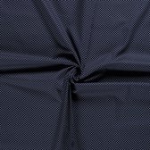 Katoen stof - Kleine stippen - Marineblauw - 140cm breed - 10 meter