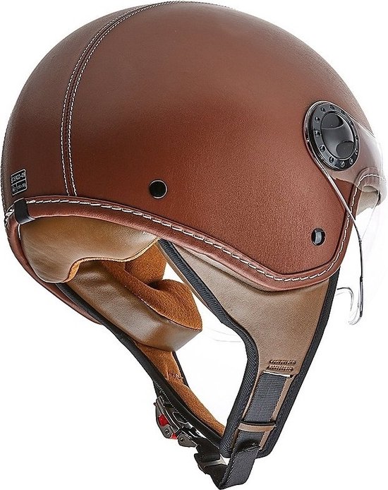 BHR 801 TG | casque vespa | cuir marron | taille XL | bol.com
