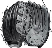 Wilson - MLB - Honkbal - Softbal - A360 - Slowpitch Honkbalhandschoen - Volwassenen - Zwart/Grijs - 13 inch