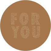 Sluitsticker XL For You | Cognac – Goud Stipjes | Verrassen | Envelop stickers | Cadeau – Gift – Cadeauzakje | Chique inpakken | DH Collection