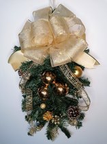 Donia Star tafelversiering - kerst - handmade in Belgie - koeper, groen en goudkleurig