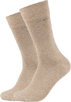 Camano Ca-Soft sokken unisex 2 PACK 35-38 Beige Naadloos en zonder knellende elastiek