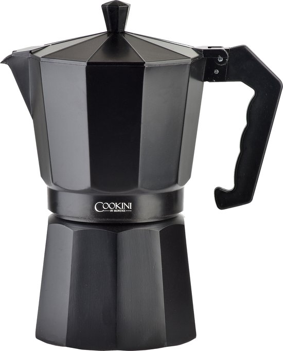 Bijlage herwinnen gracht Mondex espresso maker, koffie maker Italiaanse stijl, zwart (360ml) |  bol.com