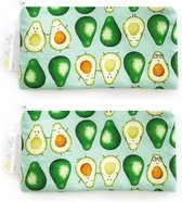 ITZY RITZY - Snack Happens Mini - herbruikbare snackzakjes (2 stuks) - Guac Star