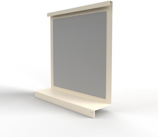 Spiegel Murano | Small | Parel Wit - Crème | Wandspiegel | Metaal | Strak Design | Modern