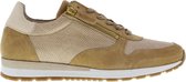 Tango | Casey 1-k camel leather suede sneaker - white sole | Maat: 42