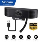 TeleBeni Srihome 2MP FULL HD 1080P Plug & Play Usb Webcam Usb 2.0 Gratis Driver Pc Camera Webcam Usb Met Mic Microfoon Voor desktop/Laptop ideaal voor thuiswerken op hoog niveau en