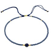 Fijne kralen armband Ibiza - Blauw Zilver - Dames - Lieve Jewels