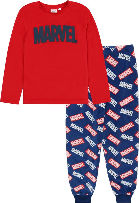 Marineblauwe-rode MARVEL pyjama voor jongens / 10-11 jaar 146 cm