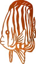 Ferdec - Cichlide - silhouet van cortenstaal - dierenbeeld – nr1