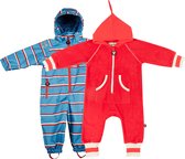 Ducksday – Regenpak + onesie – Giftset – Benjamin – Red – Waterdicht - Ski - Regen - Indoor - 92/98