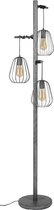 DePauwWonen - 3L Lampoon Staande Lamp -E27 Fitting - Oud zilver; Grijs - Vloerlamp voor Binnen, Vloerlampen Woonkamer, Designlamp Industrieel - Metaal - LxBxH =50 x 50x 173 cm