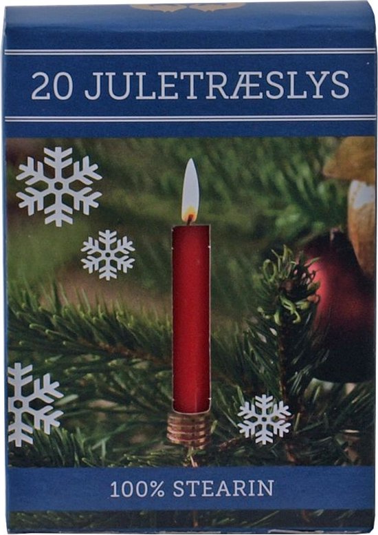 Kerstboomkaarsjes - 97/13 - rood - 80 kaarsjes in 4 verpakkingen - kerst - kerstboomverlichting