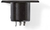 Nedis XLR-Connector | Recht | Male | Vernikkeld | Chassis | Diameter kabelinvoer: 5.0 mm | Metaal | Zwart | Polybag