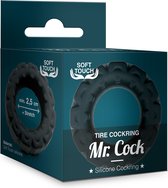 Mr.Cock - Tyre - Siliconen Cockring - Zwart