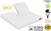 King - Stone - Split - Topper - Matras - Koudschuim - HR40 -  Splittopper - Tencel - Bamboe - 180 x 220cm Dikte 12cm