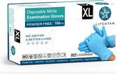 Handschoenen Nitril Poedervrij Blauw XL 100 stuks