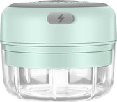 Mini hakmolen – Mini blender – Hakmolen elektrisch – Chopper – Mini chopper – Mini foodprocessor – Snijder – Hakker – Uiensnijder – Uienhakker – 100 ml – Groen