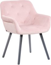 Bezoekers - Vergaderstoel Albertslund Velvet GB, Roze