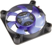NoiseBlocker BlackSilent XS2 PC-ventilator Zwart, Blauw (doorschijnend) (b x h x d) 50 x 50 x 10 mm