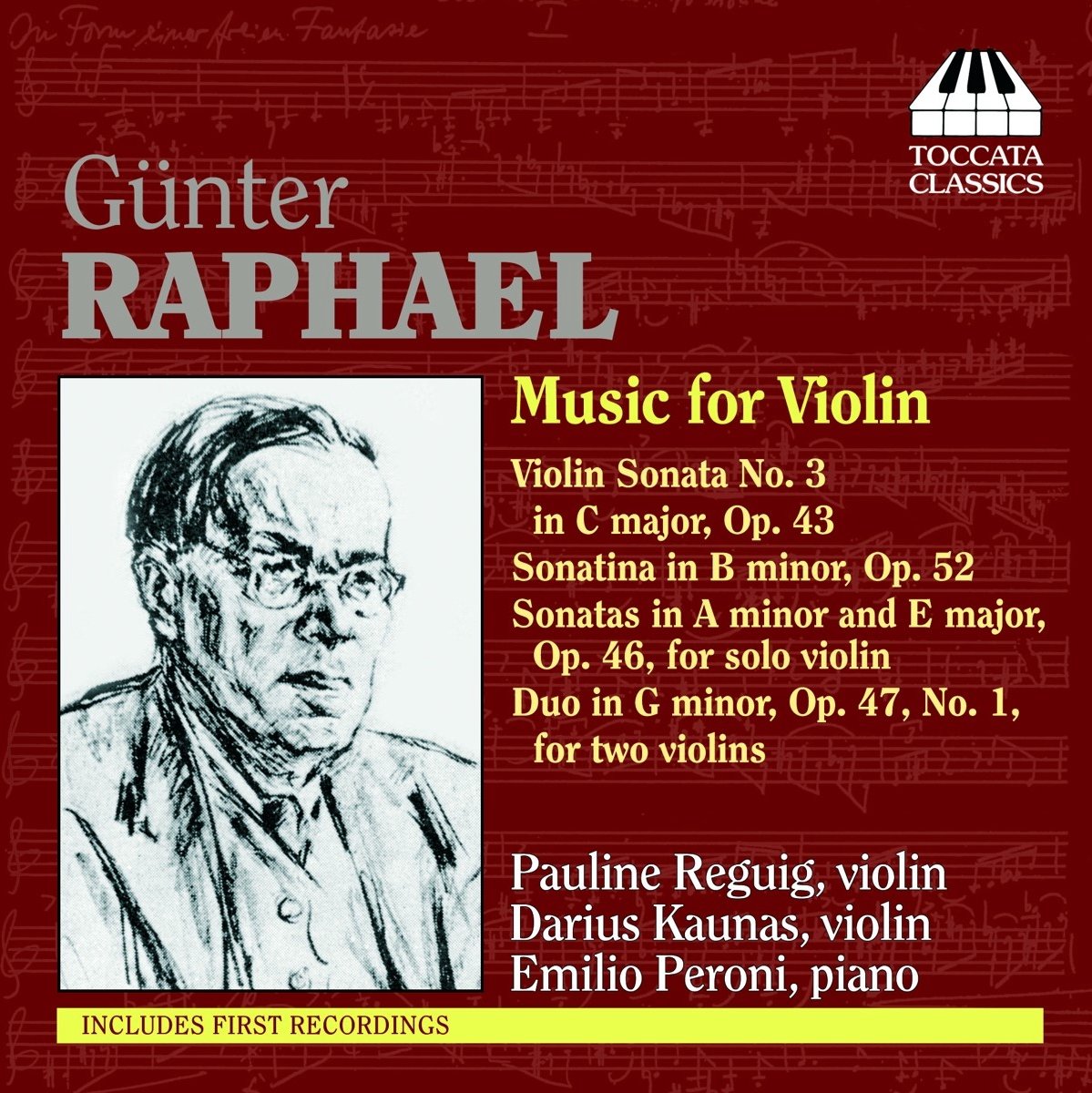 Pauline Reguig, Darius Kaunas & Emilio Peroni - Günter Raphael: Music For violin (CD)