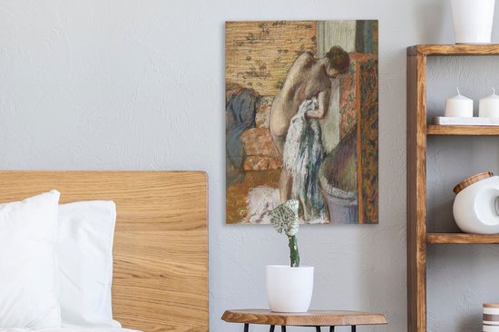 Tableau sur toile Après le bain - peinture d' Edgar Degas - 30x40 cm - Décoration murale