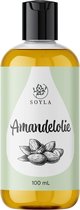 Biologische Amandel olie - 100 ml - 100% Puur - Koudgeperst - Onbewerkte Amandelolie voor Gezicht Haar en Lichaam
