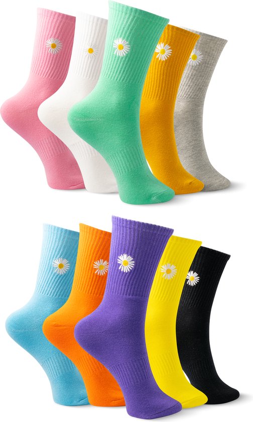 Correctie Cyclopen wiel Jolly Socks - 10 Paar Hoge sokken dames - Grappige sokken - Sokken Dames -  Funny socks... | bol.com