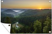 Tuinposter - Tuindoek - Tuinposters buiten - Zonsopkomst boven het Zwarte Woud in Duitsland - 120x80 cm - Tuin