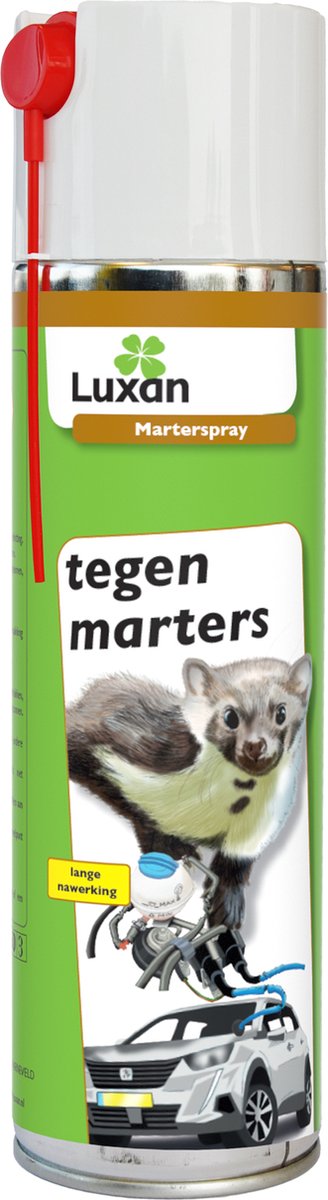 Luxan Marterspray; tegen marters; lange nawerking; voorkomt schade door knagen marters