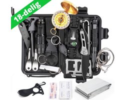 18 in 1 Multitool Ultimate Survival Kit | Outdoor Camping Backpacking Emergency Survival Kit XXL Waterproof| SOS EDC Multifunctionele Box - Bamled