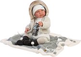 Llorens Babypop Tino Wit-Zwart 44 cm