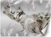 Trend24 - Behang - Bladeren In De Wind - Behangpapier - Behang Woonkamer - Fotobehang - 450x315 cm - Incl. behanglijm