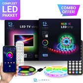 Lideka - LED strip - Pakket van RGBIC 5M + TV Strip 2M - Incl. App - Incl. Kleurverandering