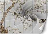 Trend24 - Behang - Vogels Op Een Boom - Behangpapier - Behang Woonkamer - Fotobehang - 200x140 cm - Incl. behanglijm