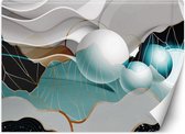 Trend24 - Behang - Abstract Met Sferen 3D - Behangpapier - Behang Woonkamer - Fotobehang - 254x184 cm - Incl. behanglijm