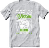 Val Me Niet Lastig Tijdens Het Vissen T-Shirt | Groen | Grappig Verjaardag Vis Hobby Cadeau Shirt | Dames - Heren - Unisex | Tshirt Hengelsport Kleding Kado - Licht Grijs - Gemalee