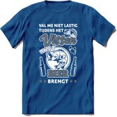 Val Me Niet Lastig Tijdens Het Vissen T-Shirt | Grijs | Grappig Verjaardag Vis Hobby Cadeau Shirt | Dames - Heren - Unisex | Tshirt Hengelsport Kleding Kado - Donker Blauw - 3XL
