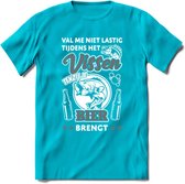 Val Me Niet Lastig Tijdens Het Vissen T-Shirt | Grijs | Grappig Verjaardag Vis Hobby Cadeau Shirt | Dames - Heren - Unisex | Tshirt Hengelsport Kleding Kado - Blauw - S