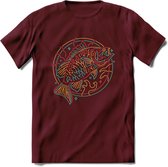 Vissen T-Shirt | Grappig Verjaardag Vis Hobby Cadeau Shirt | Dames - Heren - Unisex | Tshirt Hengelsport Kleding Kado - Burgundy - M