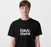 I Love My Human T-Shirt, Cute Dog Owner Gift, Funny Paw T-Shirt For Dog Owners, Unique Gift For Dog Lovers, Unisex Soft Style T-Shirts, D001-070B, L, Zwart