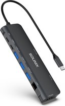 Sounix Docking Station 9 in 1 - 1000Mbps LAN - USB-C Hub - HDMI 4k@30Hz - USB 3.0 - SD/ Micro SD - Gigabit RJ45