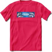 Vissen T-Shirt | Grappig Verjaardag Vis Hobby Cadeau Shirt | Dames - Heren - Unisex | Tshirt Hengelsport Kleding Kado - Roze - XL