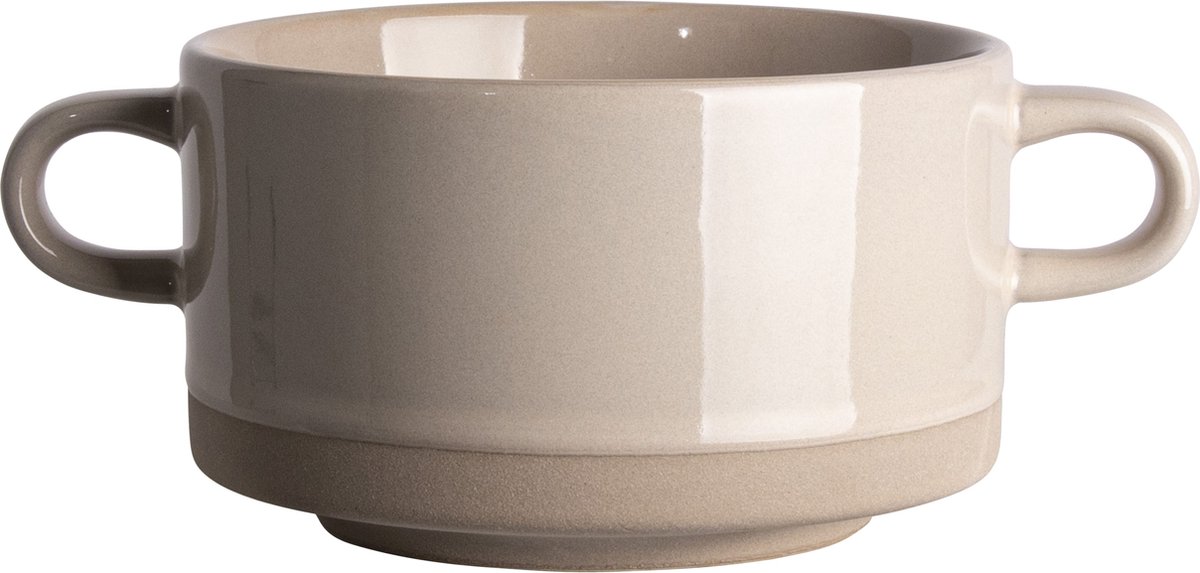 Gusta woodstock soepkom creme - Servies - aardewerk - 6,5 centimeter