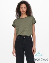 ONLY  Karla S/S O-Neck Glitter Top Jrs Kalamata GROEN S